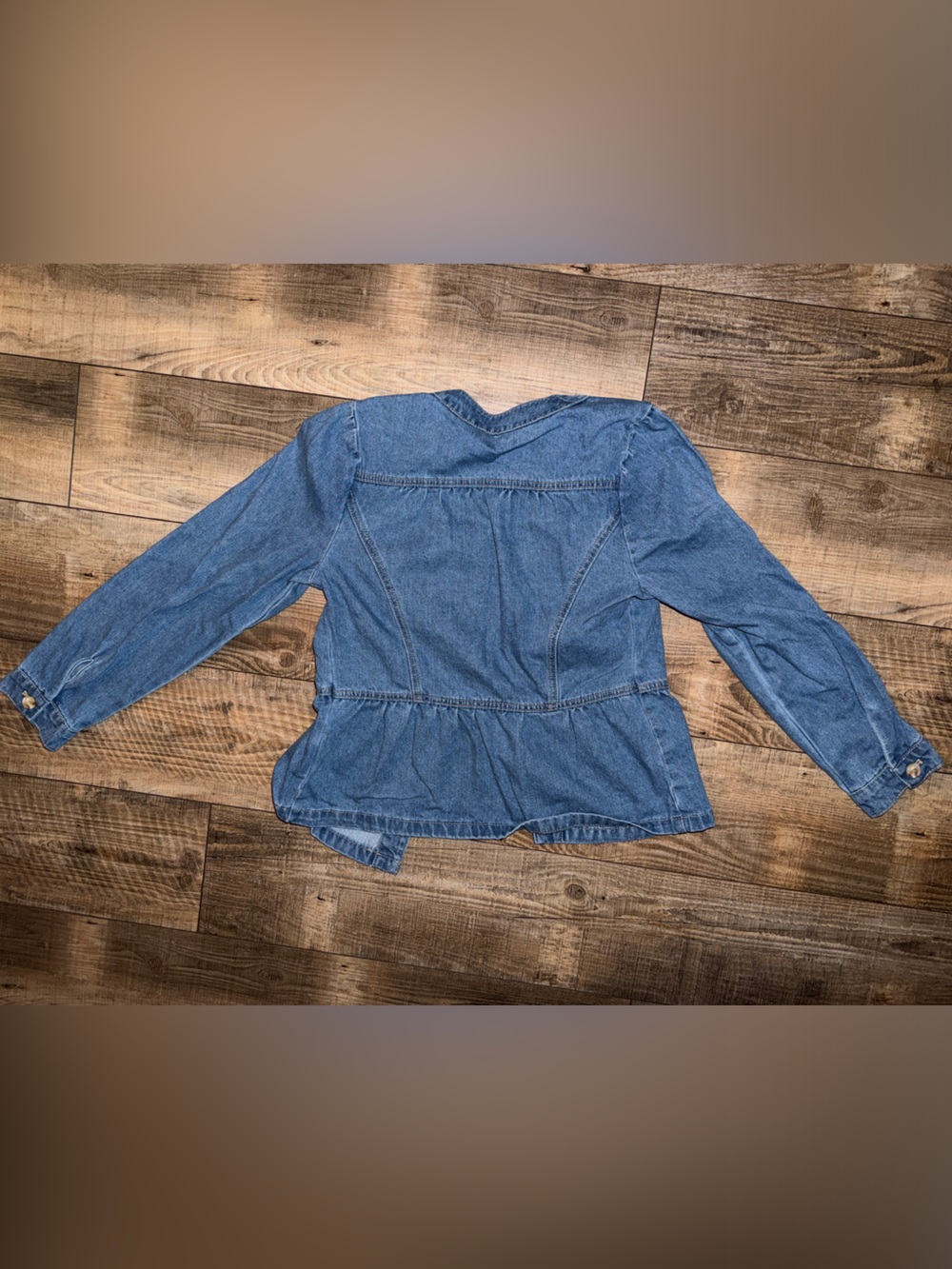 Classic Blue Denim Jacket - Button Front - Picture 3 of 3